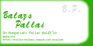 balazs pallai business card